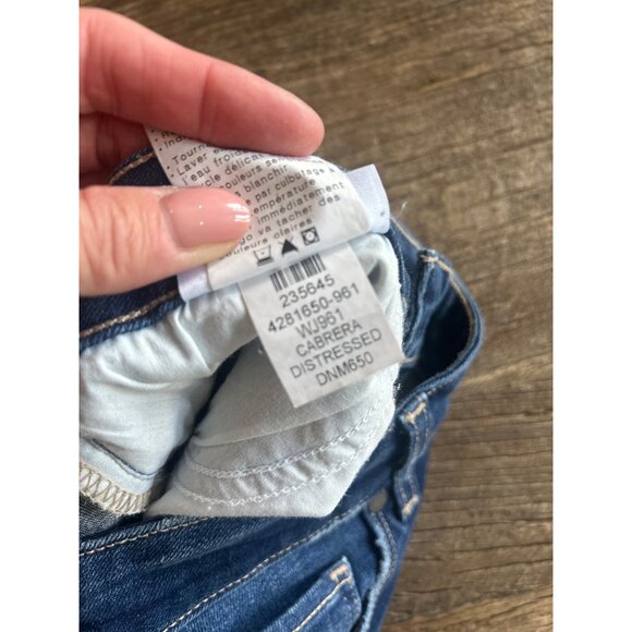 PAIGE Denim Jimmy Jimmy Cuffed Jean Short Cabrera Distressed Womens Size 27 - Picture 11 of 11